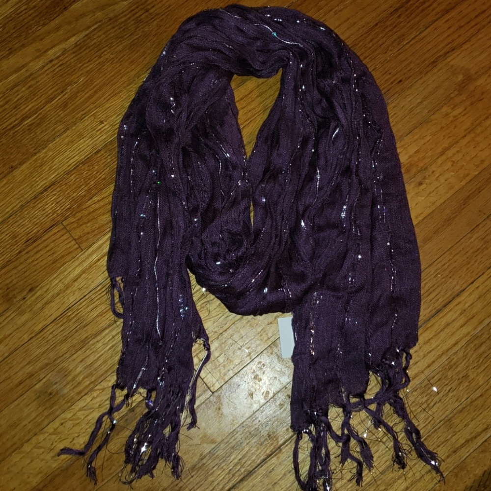 Vanity deep purple shimmery scarf